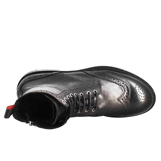 Candy amphibians for men in black washed leather