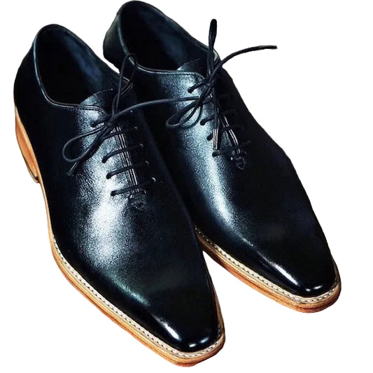 Men's Genuine Black Leather Formal Shoes