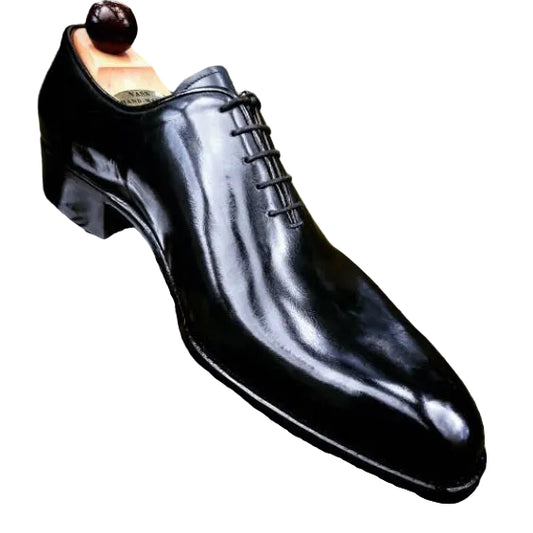 Handmade Men's Black Leather Formal Shoes