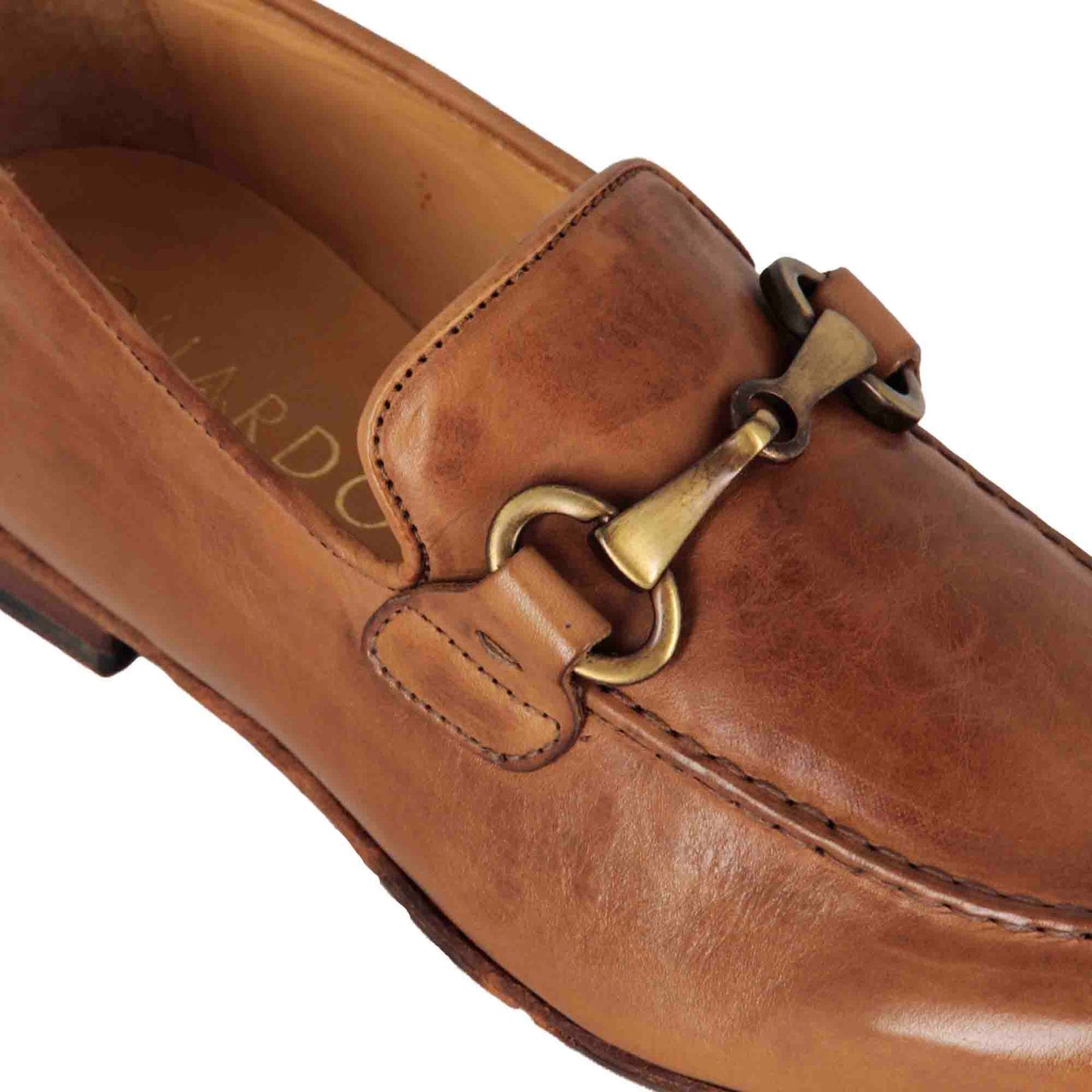 Men's moccasin in brown smooth leather with horsebit