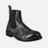 Men's candy chelsea boot in black washed leather