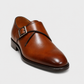 Handmade Men's Brown Leather Monk Style Formal Shoes