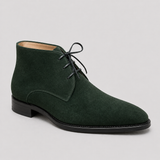 Men's Forest Green Suede Leather Chukka Boots