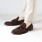 Handmade suede moccasin with brown tassels