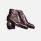Men's Dark Brown Alligator Texture Leather Boots