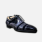 Men's Grey & Black Cap Toe Oxfords
