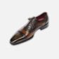 Handmade Men's Brown Leather Brogue Oxfords