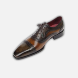 Handmade Men's Brown Leather Brogue Oxfords