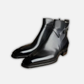 Handmade Men's Black Leather Ankle High Jodhpur Boots