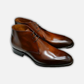 Handmade Men's Brown Leather Ankle High Chukka Boots