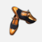 Men's Tan & Navy Blue Suede Leather Wingtip Shoes