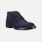 Smooth men's ankle boot in dark blue suede leather