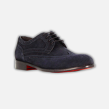 Elegant blue suede derby for men