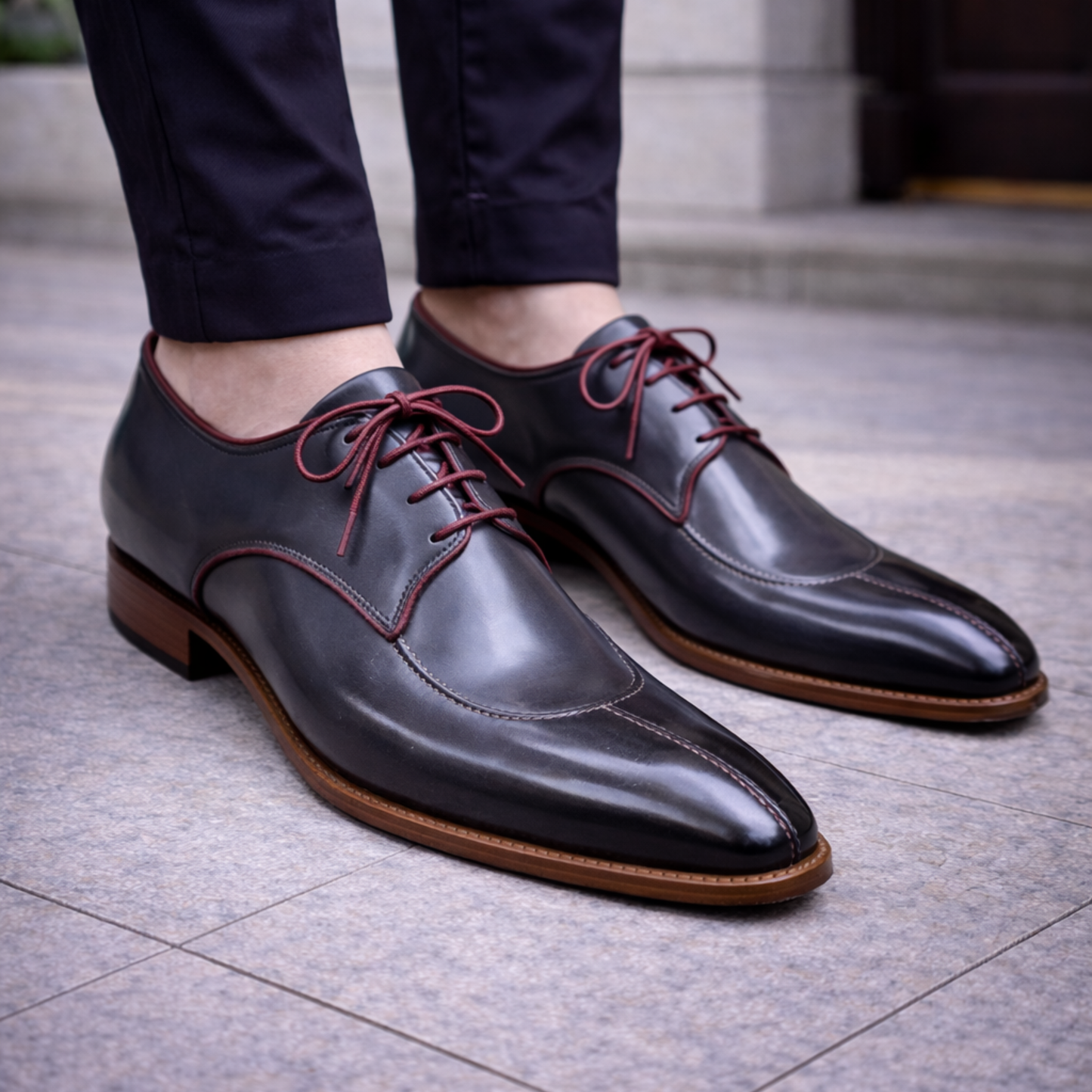 Handmade Men's Black Leather Luxury Shoes