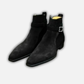 Men's Black Suede Leather Jodhpur Boots