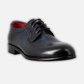 Elegant blue derby for men in smooth leather