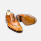 Men's Tan Brown Leather Formal Lace Up Oxford Shoes