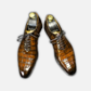 Men's Brown Alligator Leather Formal Lace Up Shoes