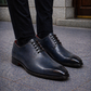 Handmade men's wholecut shoes in LEATHER delavè blue calfskin