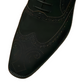Handmade Men's Black Suede Leather Wingtip Oxford Shoes