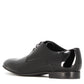 Elegant men's derby in shiny black leather