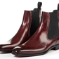 Men's Luxury Ox-Blood Leather Ankle High Chelsea Boots