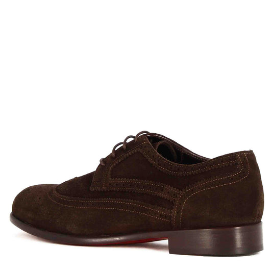 Elegant men's Deby in dark brown suede