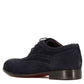 Elegant blue suede derby for men