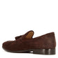 Handmade suede moccasin with brown tassels