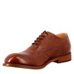 Men's elegant vintage brown oxford shoe in leather