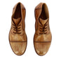 Men's lace-up ankle boots in beige leather