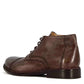 Men's lace-up ankle boots in dark brown leather