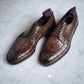 Handmade Men's Brown Alligator Leather Shoes